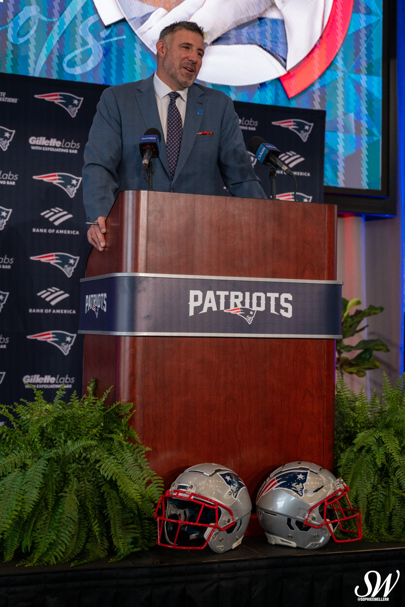 New England Patriots head coach Mike Vrabel's Introductory Press Conference at Gillette Stadium
