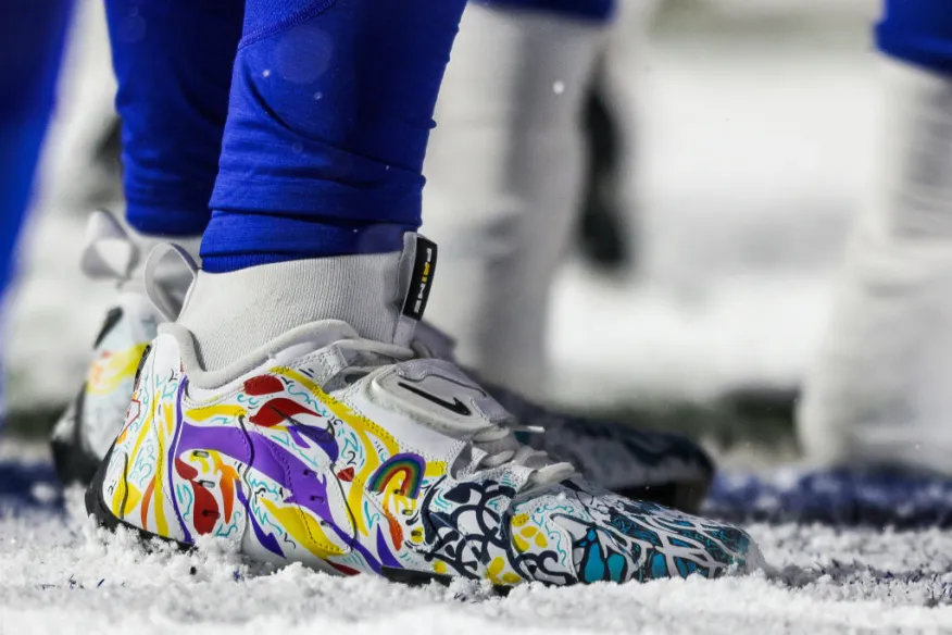 Josh Allen's cleats