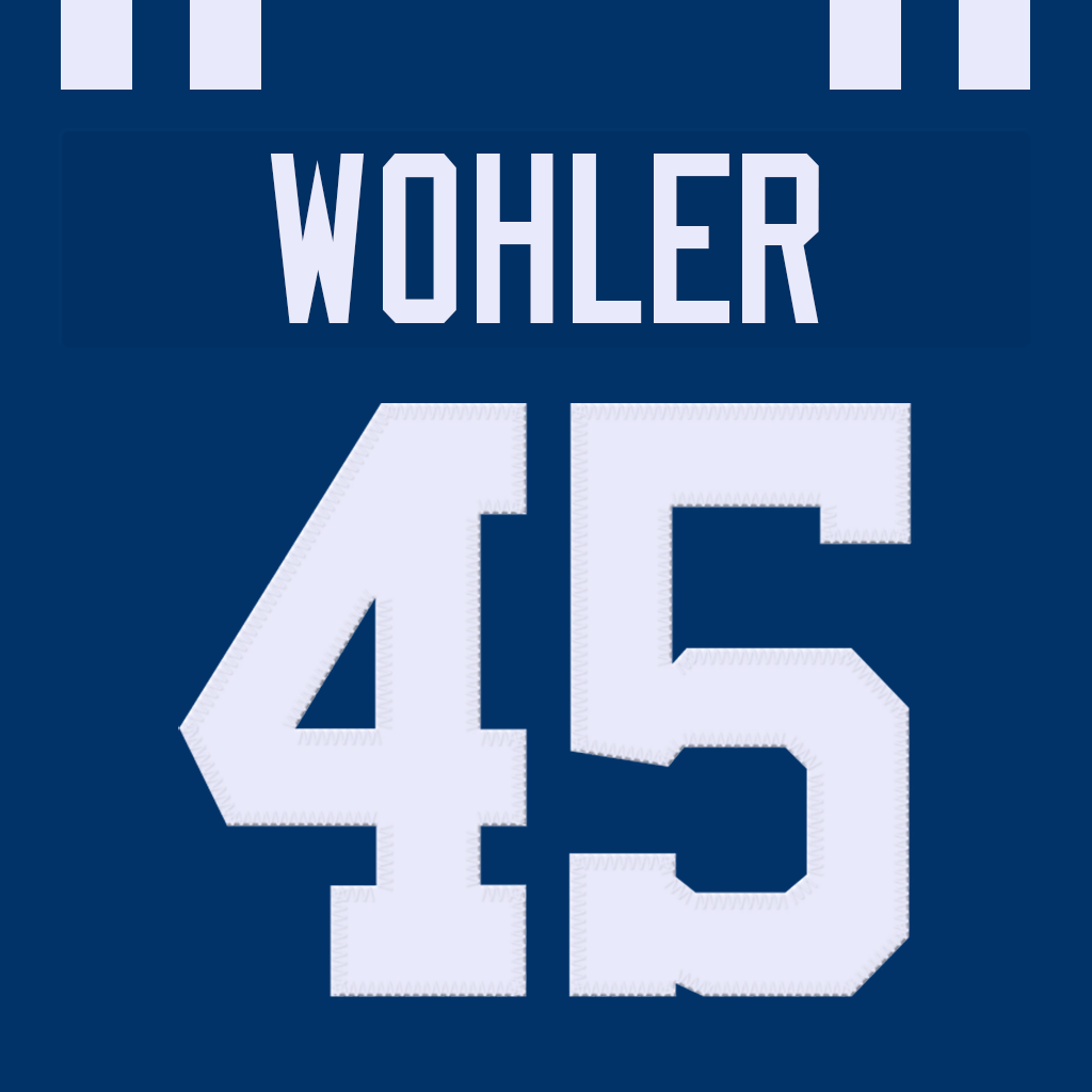 Mock Colts Hunter Wohler Jersey #45
