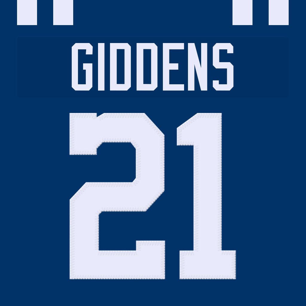 Mock Colts DJ Giddens Jersey: 21
