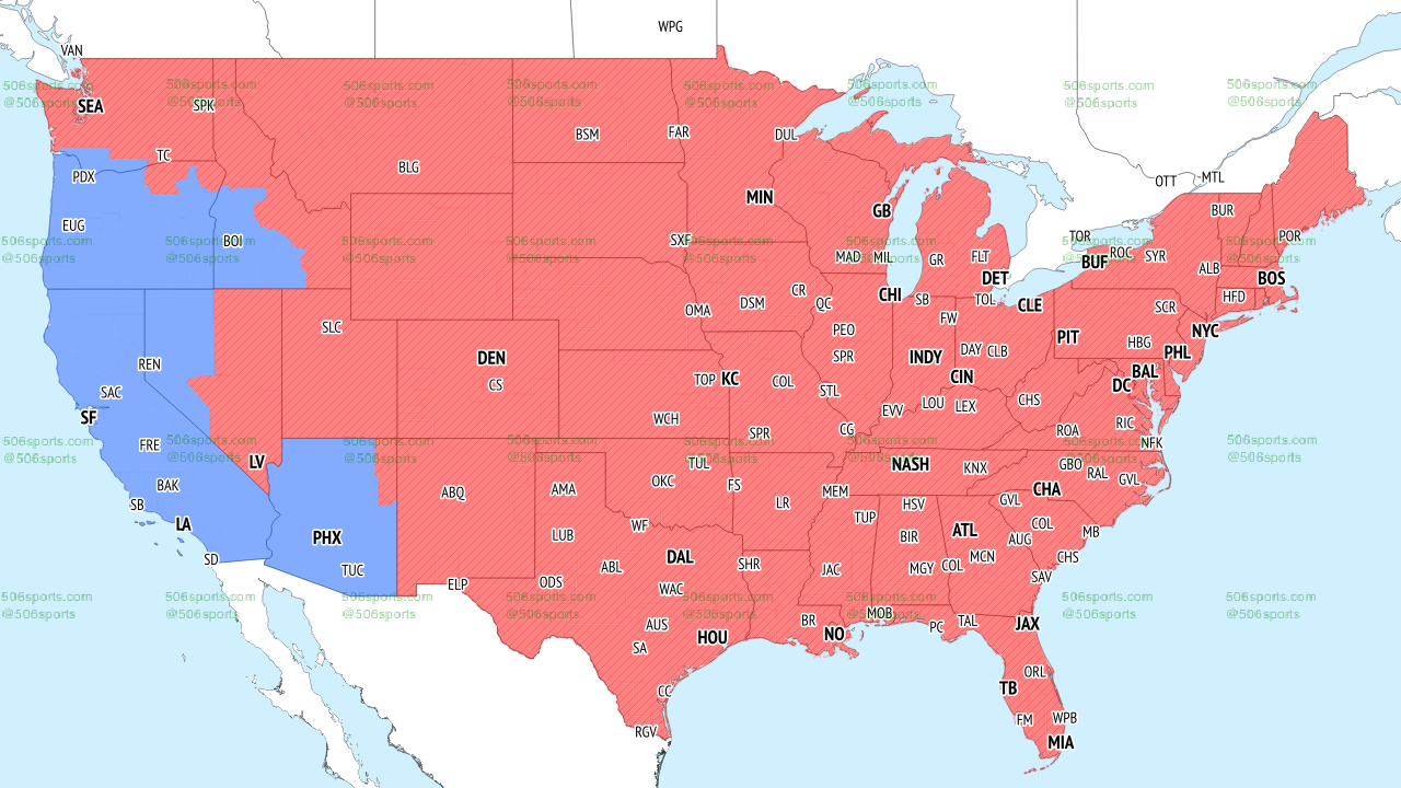 FOX NFL Week 3 Broadcast Map (Late Window)