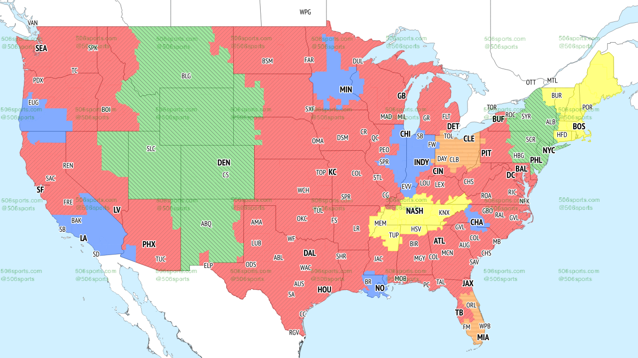 CBS Week 7 broadcast map