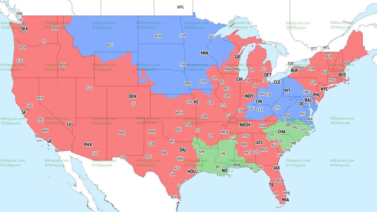 Week 10 NFL Broadcast Map