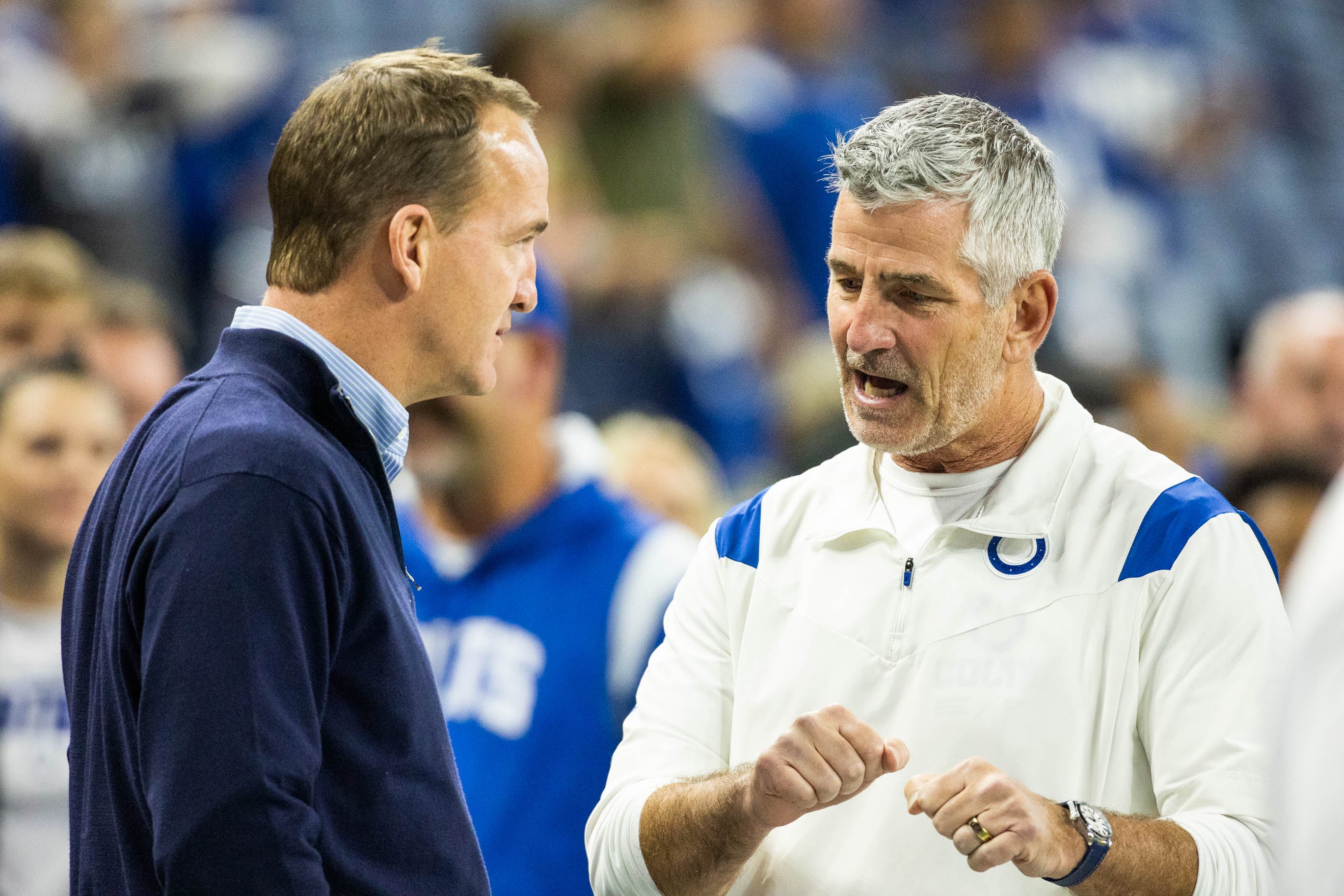 Former Colts head coach Frank Reich and franchise legend Peyton Manning