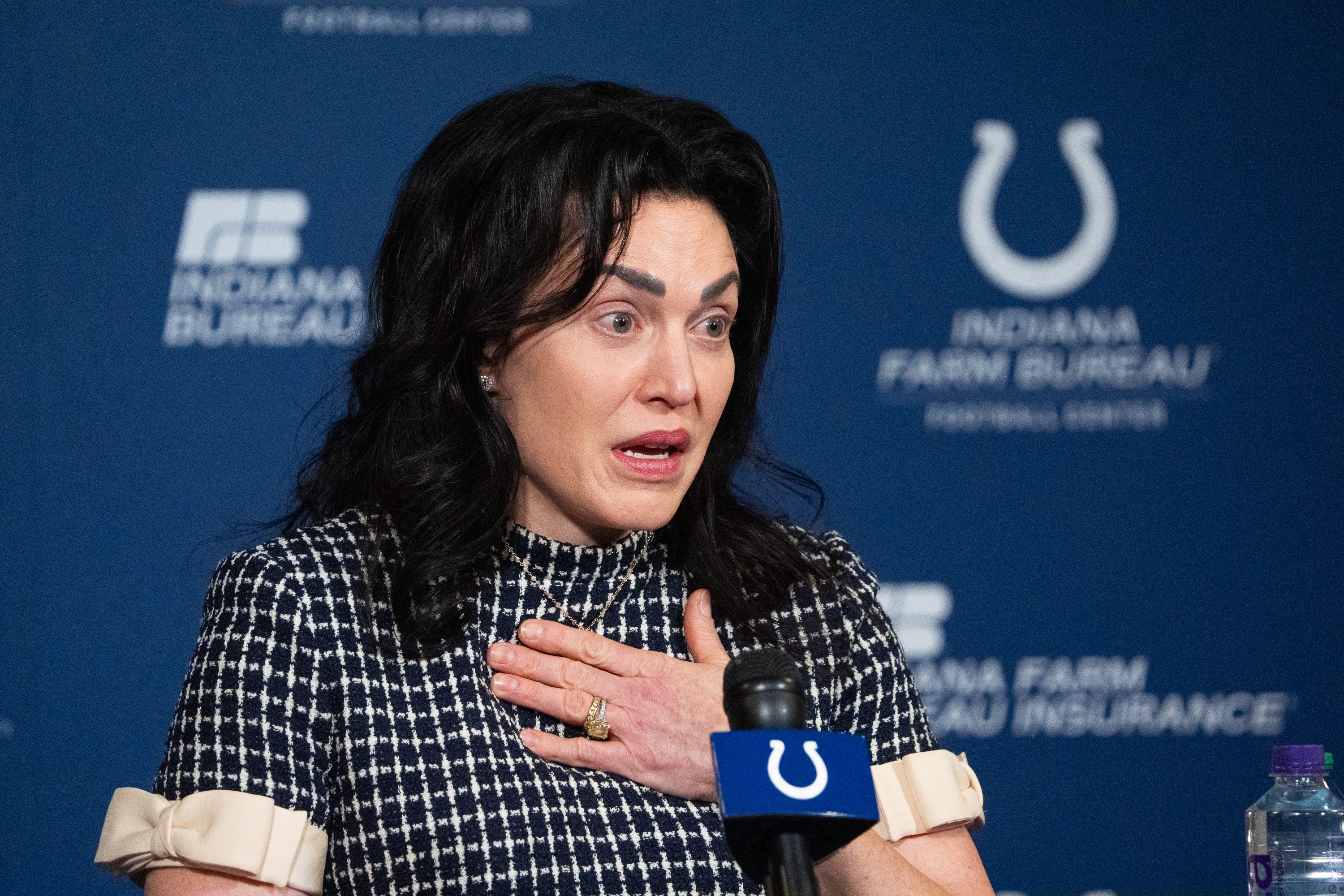 Colts owner Carlie Irsay-Gordon in her end of season press conference