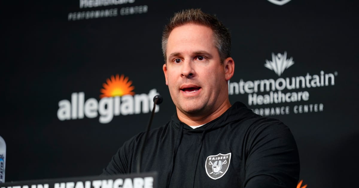 Las Vegas Raiders quarterback Aidan O'Connell (4) gestures as he