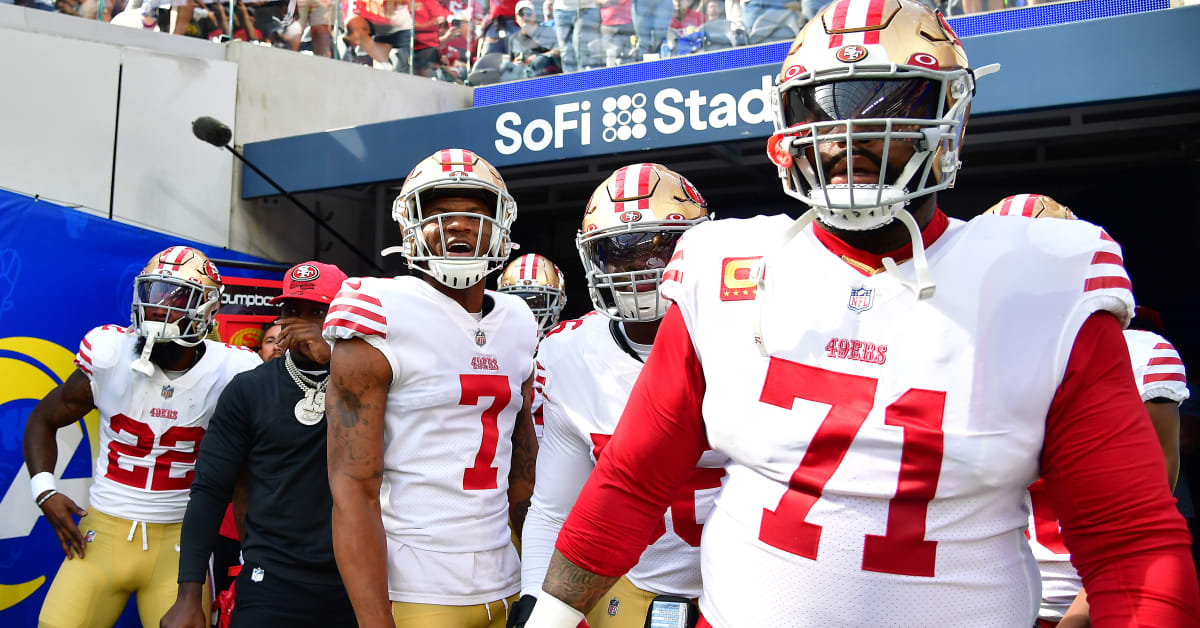 San Francisco 49ers cornerback Charvarius Ward (7) looks into the backfield  during an NFL football game against the Arizona Cardinals, Sunday, Jan.8,  2023, in Santa Clara, Calif. (AP Photo/Scot Tucker Stock Photo 