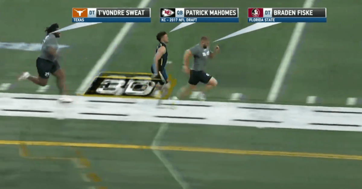 NFL tortures Chiefs' Patrick Mahomes with 40yard dash Simulcam during