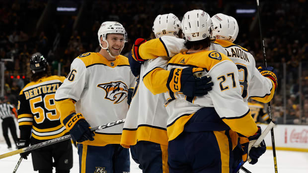 Luke Evangelista and Cal Foote debut for the Nashville Predators - A to Z  Sports