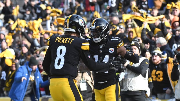 Pittsburgh Steelers wide receiver Gunner Olszewski (89) catches a pass  during the first half of an NFL preseason football game against the Atlanta  Falcons, Thursday, Aug. 24, 2023, in Atlanta. The Pittsburgh