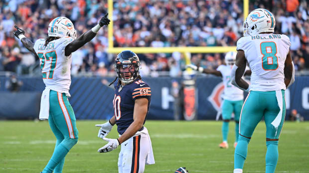 Miami Dolphins defensive tackle Christian Wilkins (94) lines up against the  Cleveland Browns during an NFL football game, Sunday, Nov. 24, 2019, in  Cleveland. The Browns won the game 41-24. (Jeff Haynes/AP