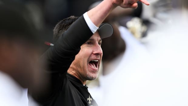 New Orleans Saints safety Smoke Monday (38) gestures as he runs through  drills during an NFL football practice in Metairie, La., Tuesday, June 6,  2023. (AP Photo/Gerald Herbert Stock Photo - Alamy