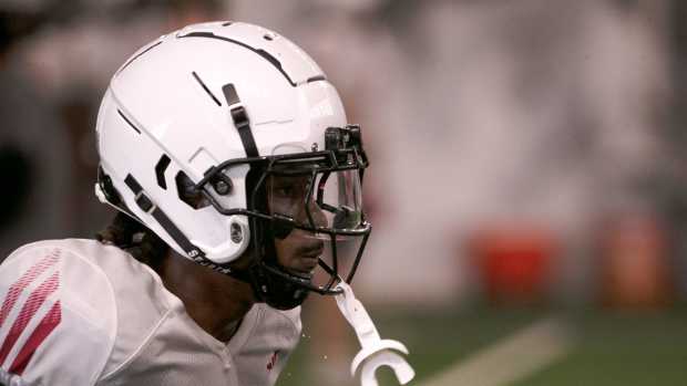 Texas Tech wide receiver Micah Hudson does a drill during football practice, Wednesday, Aug. 14, 2024, at the Sports Performance Center.