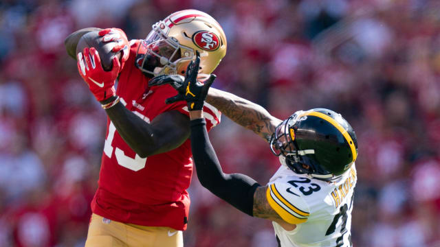 Santa Clara, CA. 22nd Sep, 2019. San Francisco 49ers defensive end Nick  Bosa (97) in action during the NFL football game between the Pittsburg  Steelers and the San Francisco 49ers at Levi's