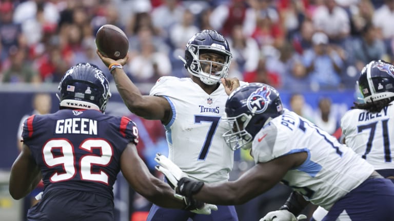 Titans, Malik Willis visit Texans at NRG Stadium