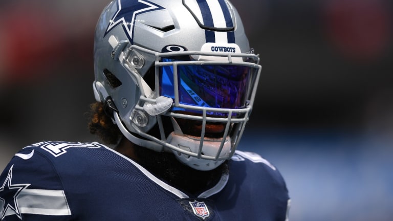 Fresh Lids: Dallas Cowboys Ezekiel Elliott 'Trucks' with 'Futuristic' New  Helmet - Here's Why - FanNation Dallas Cowboys News, Analysis and More