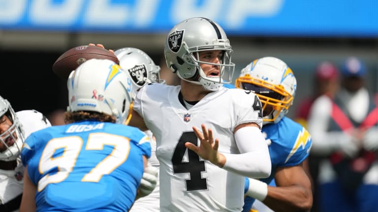 Derek Carr did something against the Chargers that he hasn't done a lot - A  to Z Sports