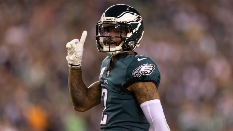 Darius Slay Celebrates with the Fans Philadelphia Eagles