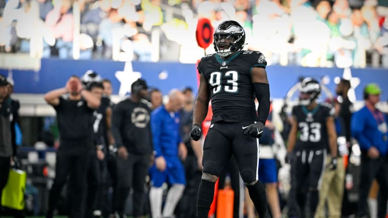 Philadelphia Eagles' Milton Williams stands during the NFL