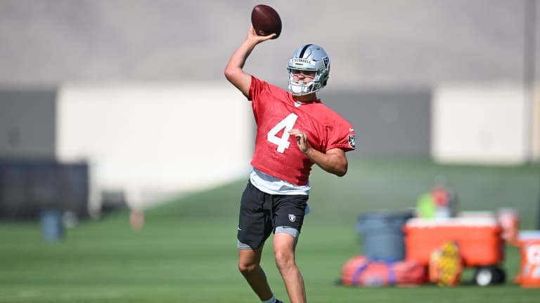 Raiders poll: Aidan O'Connell wearing Derek Carr's number 4 jersey - Silver  And Black Pride