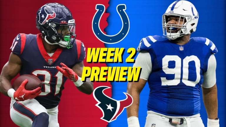 Indianapolis Colts Vs. Houston Texans Week 2 Preview - A to Z Sports