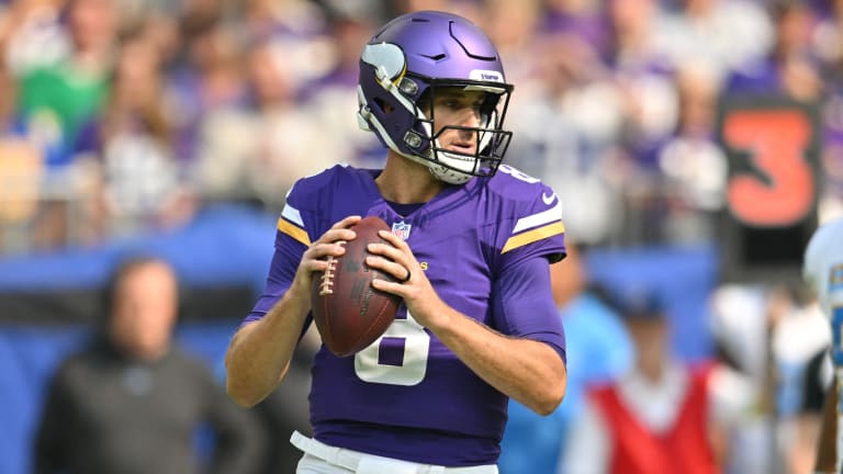 Kirk Cousins of the Minnesota Vikings looks on against the Tampa