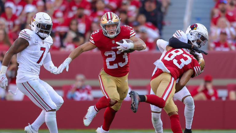 Photos from Christian McCaffrey's debut with San Francisco 49ers