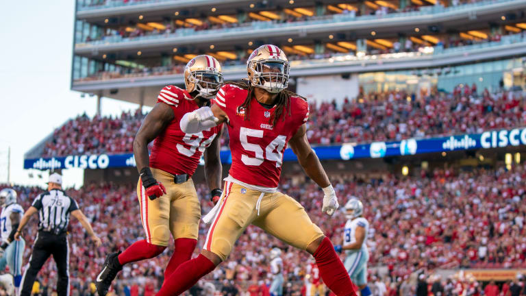 49ers' Fred Warner Forces Fumble Against Tampa Bay