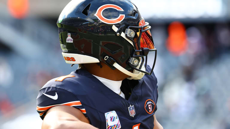 Bears receivers back Justin Fields: '(He's) the QB of the future