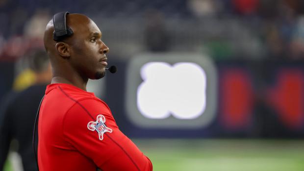 Dec 25, 2024; Houston, Texas, USA; Houston Texans head coach DeMeco Ryans coaches against the Baltimore Ravens in the second half at NRG Stadium.
