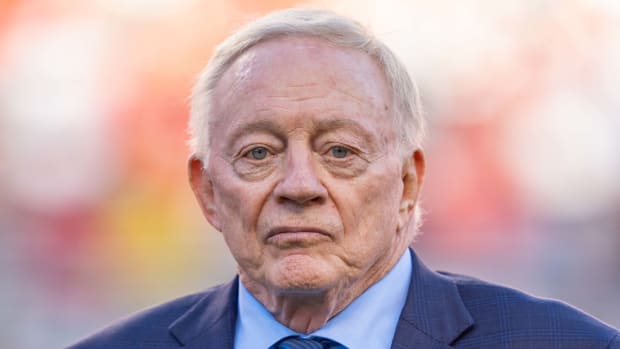 Dallas Cowboys owner Jerry Jones before the game against the San Francisco 49ers at Levi's Stadium.