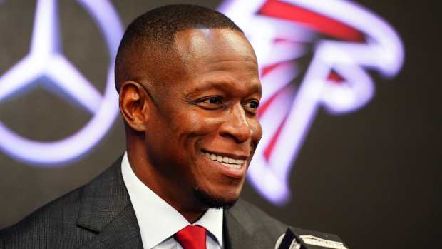 Falcons HC Raheem Morris hilariously compares himself and GM Terry Fontenot to Taylor Swift and Travis Kelce