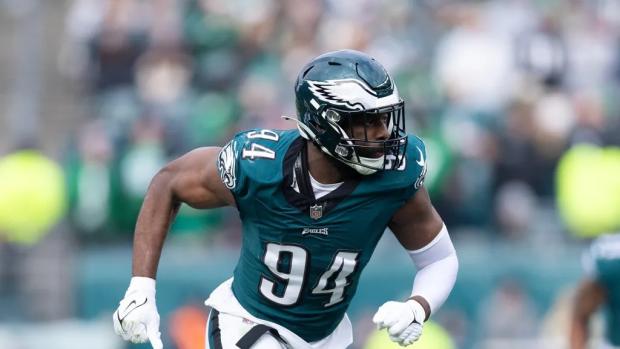 Philadelphia Eagles defensive end Josh Sweat (94) in action against the Arizona Cardinals at Lincoln Financial Field.