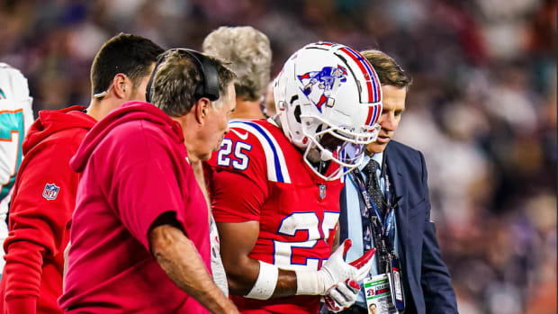 New England Patriots cornerback Jack Jones (13) reacts against the New York  Jets during an NFL football game Sunday, Oct. 30, 2022, in East Rutherford,  N.J. (AP Photo/Adam Hunger Stock Photo - Alamy