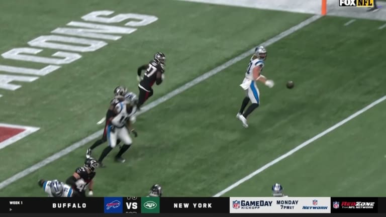 Panthers' Bryce Young throws first career TD pass to Hayden Hurst; tight  end tosses ball into stands