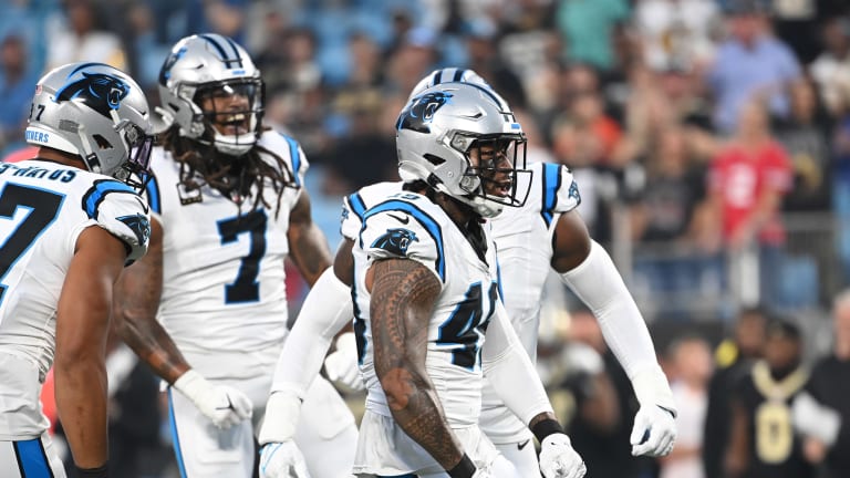 Panthers dodge a bullet with LB Frankie Luvu's injury, but Xavier Woods is  a different story - A to Z Sports