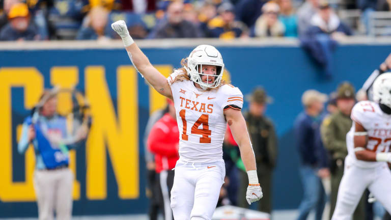 Patriots' Mac Jones is pictured in a Texas football shirt thanks to Brenden  Schooler - A to Z Sports