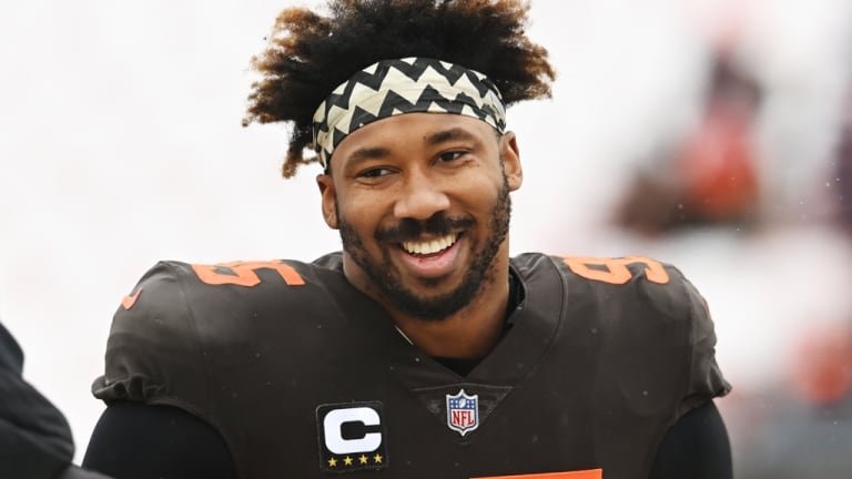 Myles Garrett of Cleveland Browns dominates at other sports, too