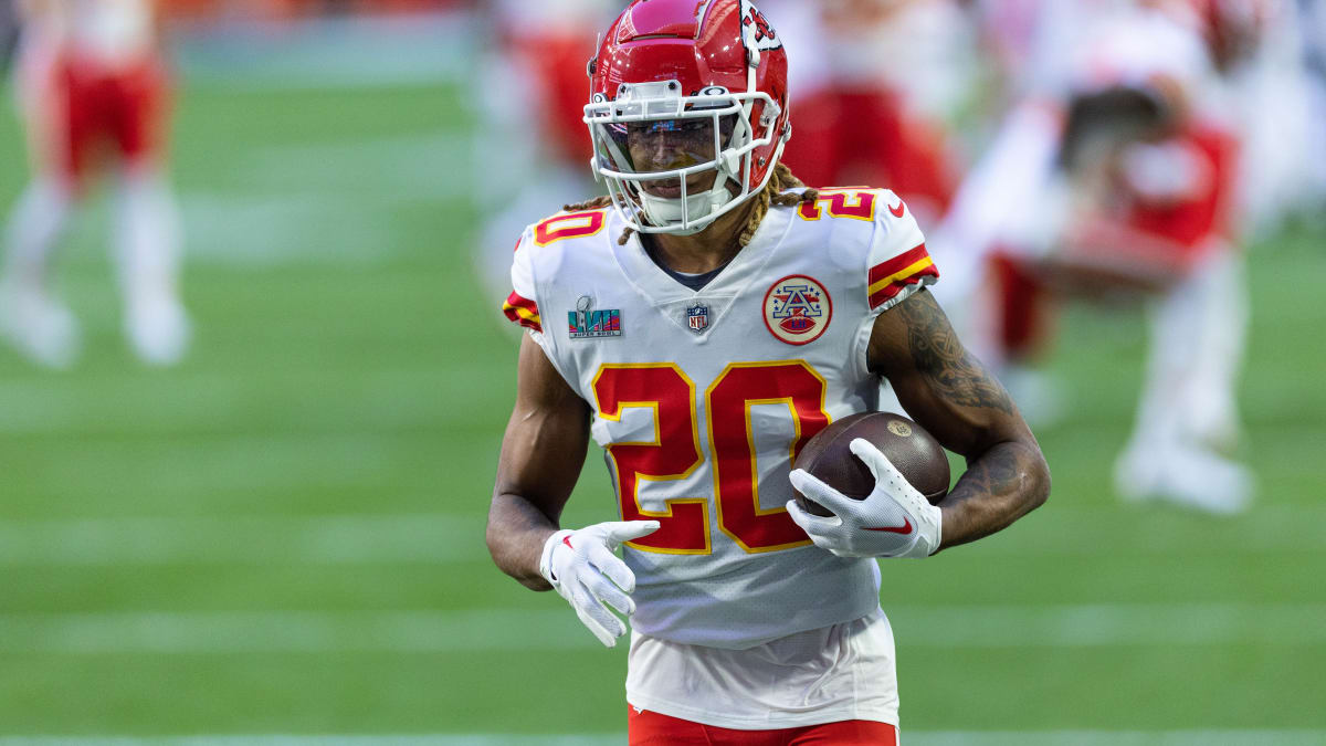 Kansas City Chiefs safety Justin Reid celebrates after their overtime win  against the Tennessee Titans in an NFL football game, Sunday, Nov. 6, 2022  in Kansas City, Mo. (AP Photo/Reed Hoffmann Stock