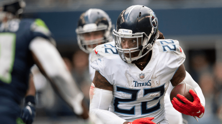 Derrick Henry Superstar Tennessee Titans Running Back Action NFL