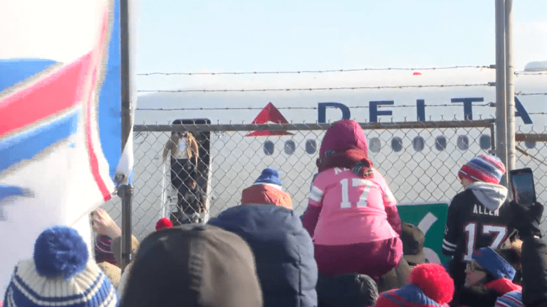 Bills Mafia in NYC one day before Kickoff