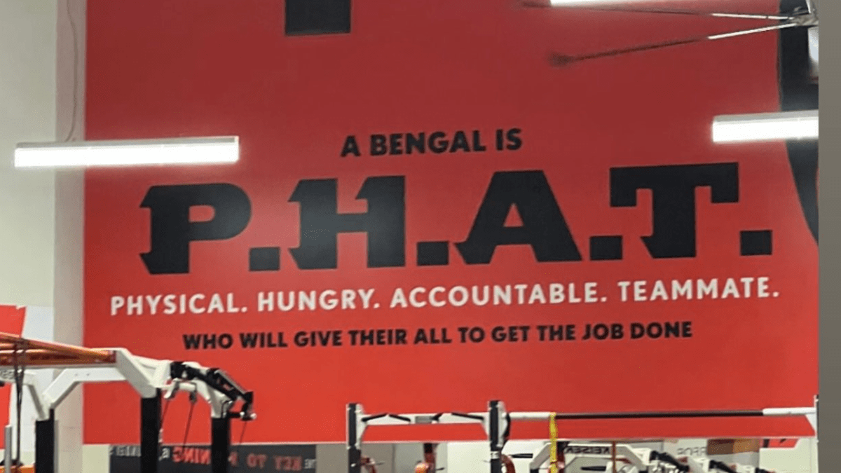 Bengals' weight room message goes viral but not in the way the team would  like