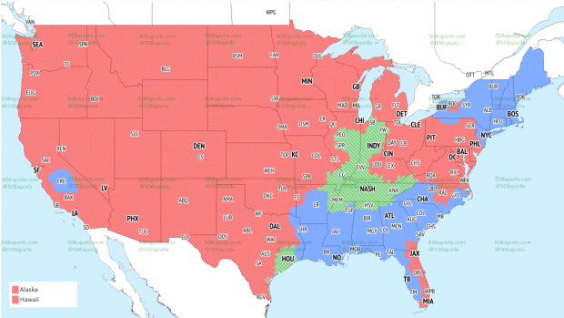 NFL Week 1 broadcast maps