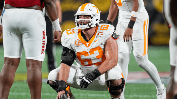 Vols OL Cooper Mays reacts to the accusation that Tennessee pipes in crowd  noise at Neyland Stadium