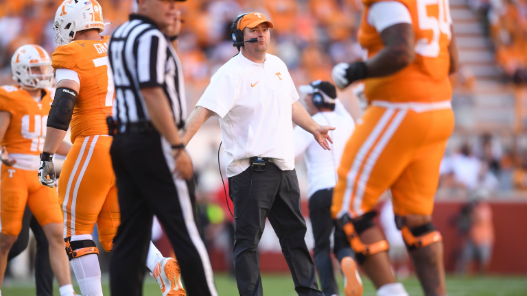 Tennessee HC Josh Heupel admitted he had a specific concern entering the  second half against UTSA