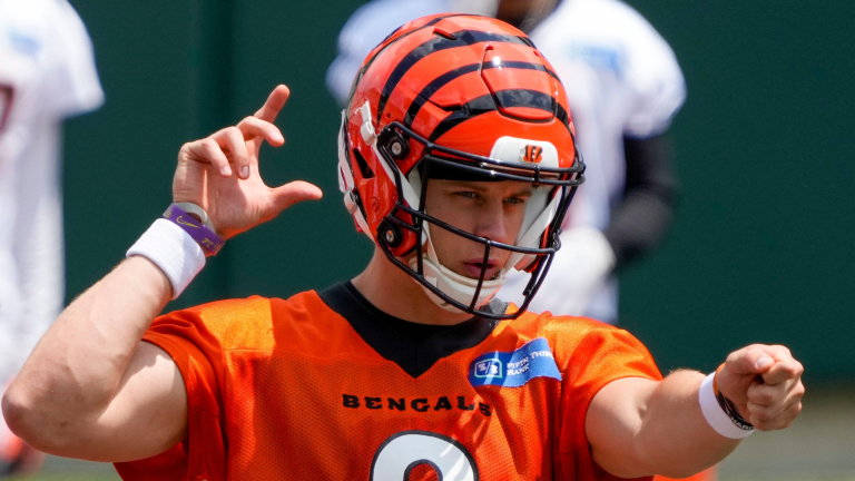 Joe Burrow looks well attending first Bengals practice since