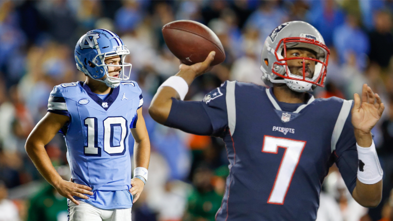 Patriots' Jacoby Brissett has perfect answer about upcoming quarterback  competition with Drake Maye