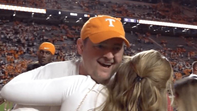 Josh Heupel shares awesome/funny moment with daughter after Tennessee's win against Texas A&M