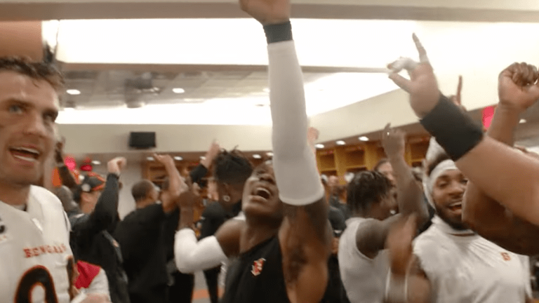 bengals locker room celebration today