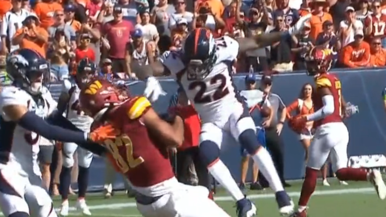 Broncos' Kareem Jackson disqualified for dirty hit on Logan Thomas - A to Z  Sports